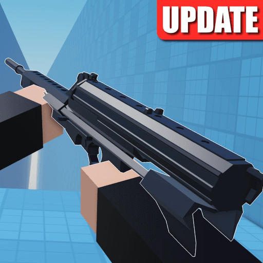 Official Weird Gun Game update artwork with a custom weapon